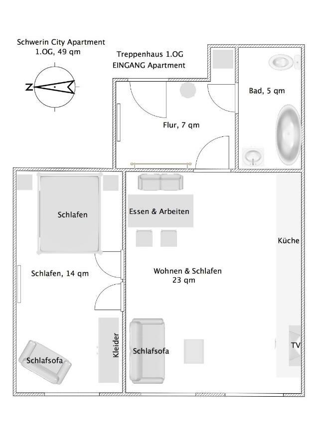 Schwerin City Apartment المظهر الخارجي الصورة